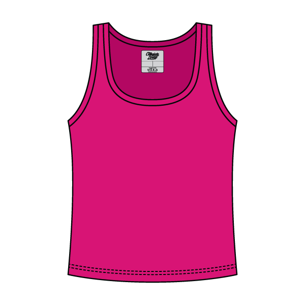 Ribbed Tank Scoop Neck Long