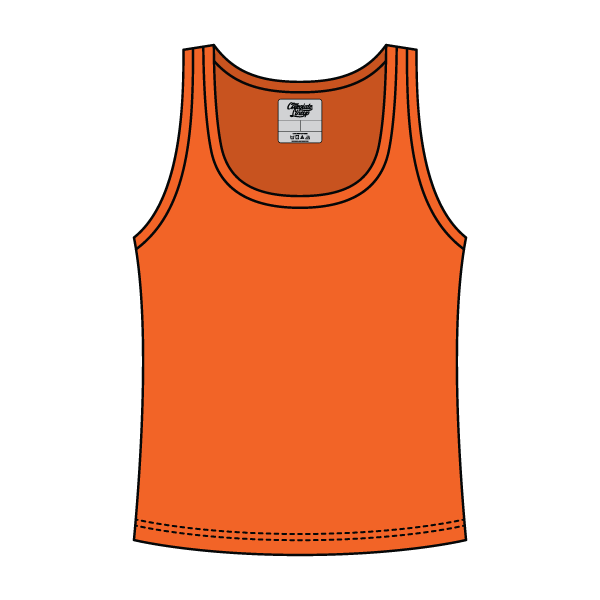 Ribbed Tank Scoop Neck Long