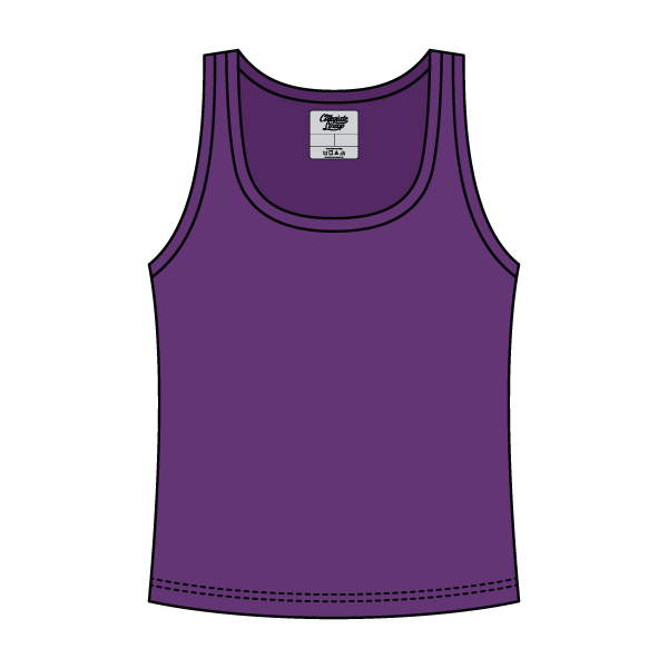 Ribbed Tank Scoop Neck Long