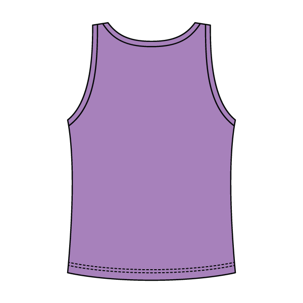 Ribbed Tank Scoop Neck Long