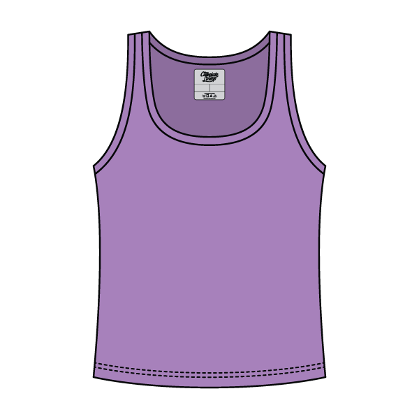 Ribbed Tank Scoop Neck Long