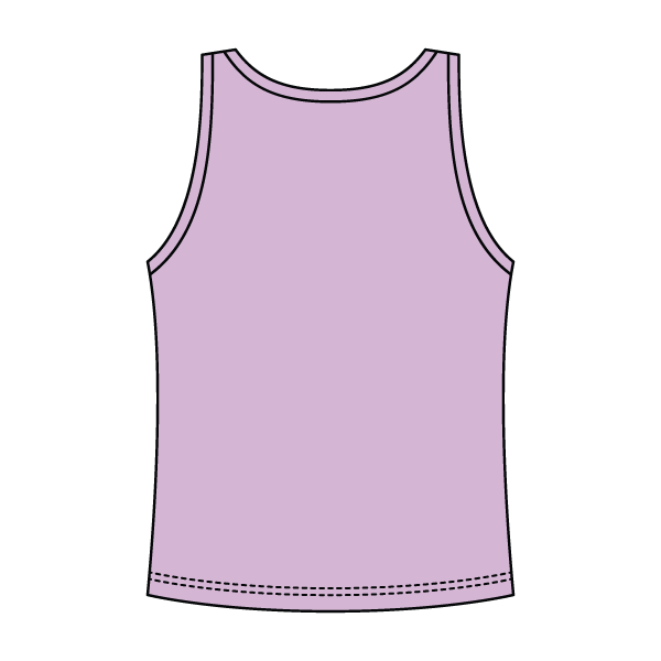 Ribbed Tank Scoop Neck Long