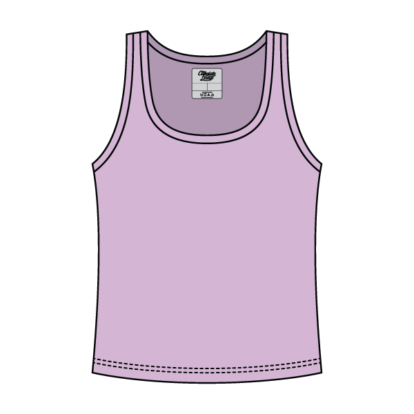 Ribbed Tank Scoop Neck Long