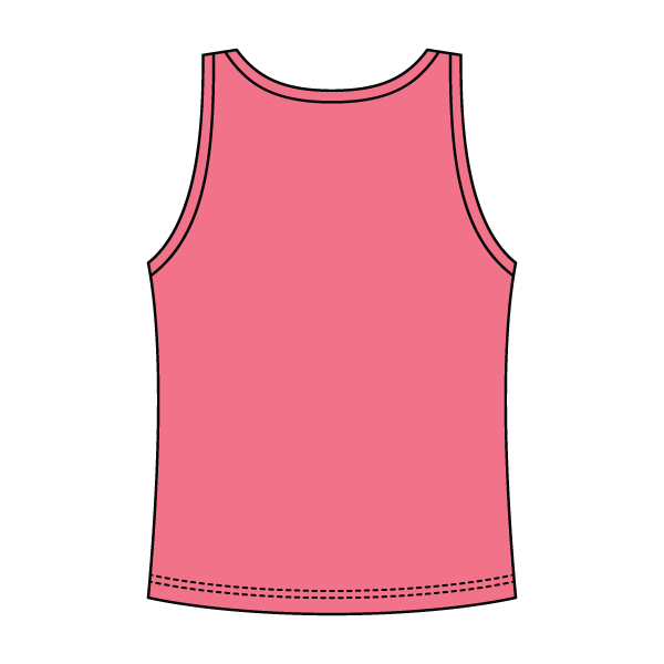 Ribbed Tank Scoop Neck Long