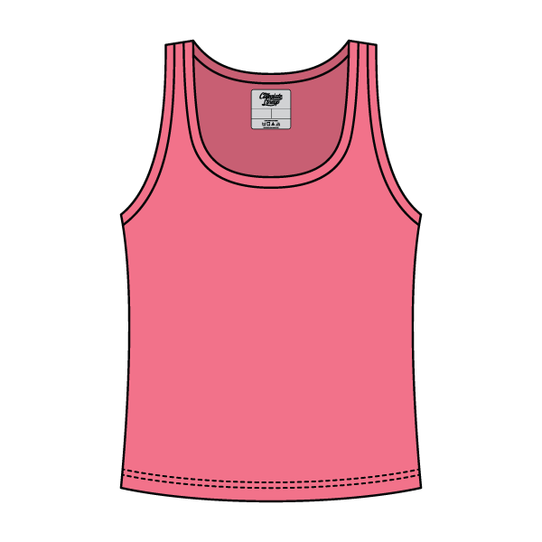 Ribbed Tank Scoop Neck Long