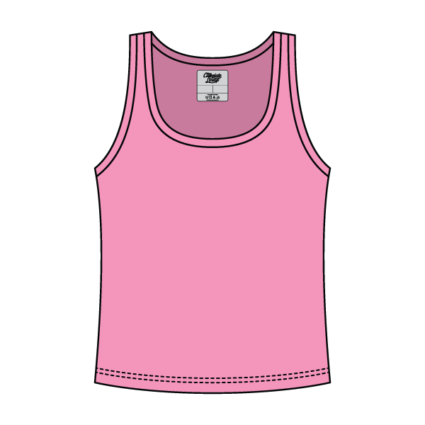 Ribbed Tank Scoop Neck Long