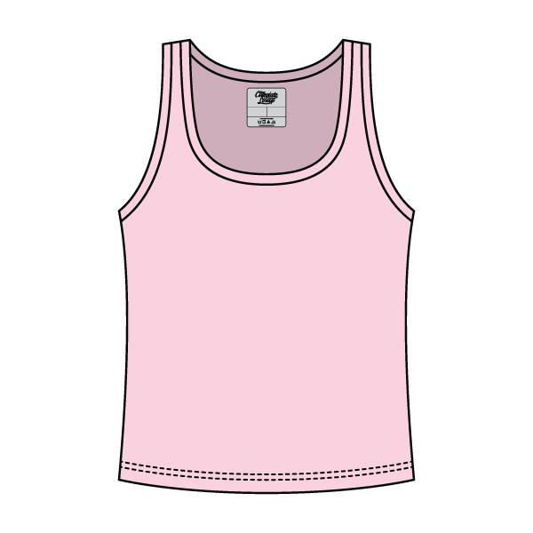 Ribbed Tank Scoop Neck Long