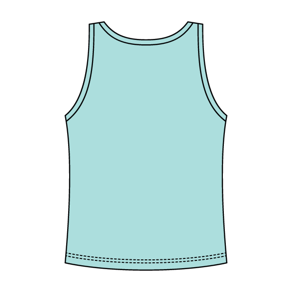 Ribbed Tank Scoop Neck Long