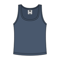 Ribbed Tank Scoop Neck Long