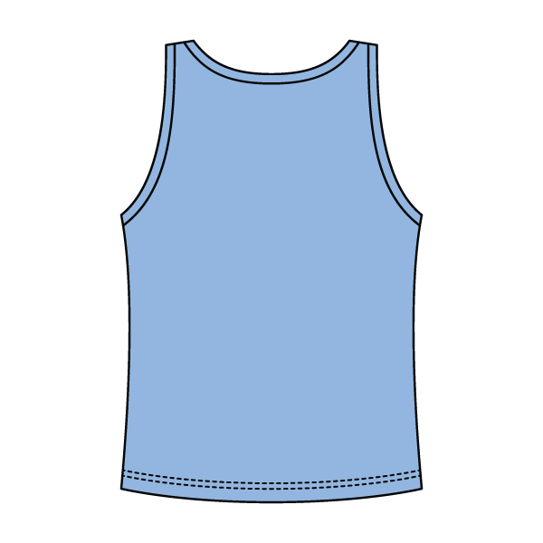 Ribbed Tank Scoop Neck Long
