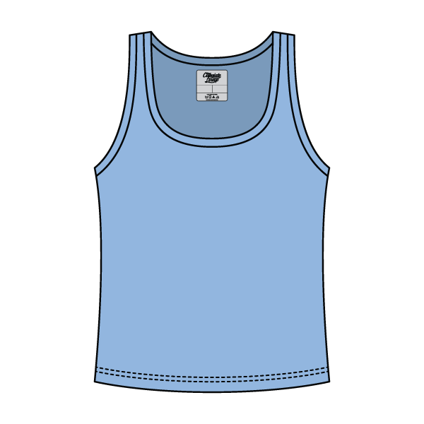Ribbed Tank Scoop Neck Long