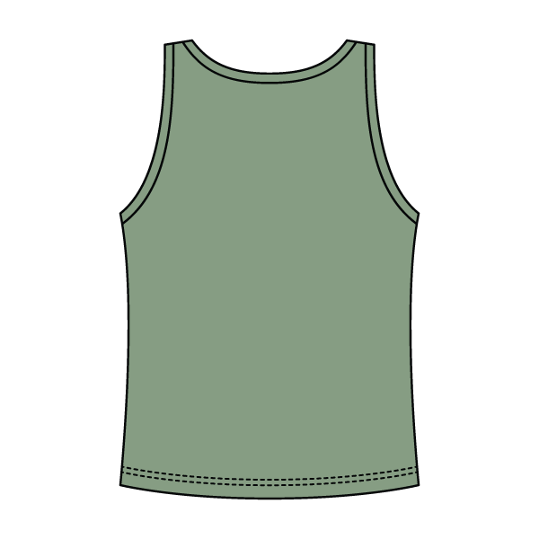 Ribbed Tank Scoop Neck Long
