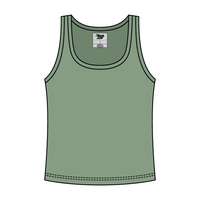 Ribbed Tank Scoop Neck Long