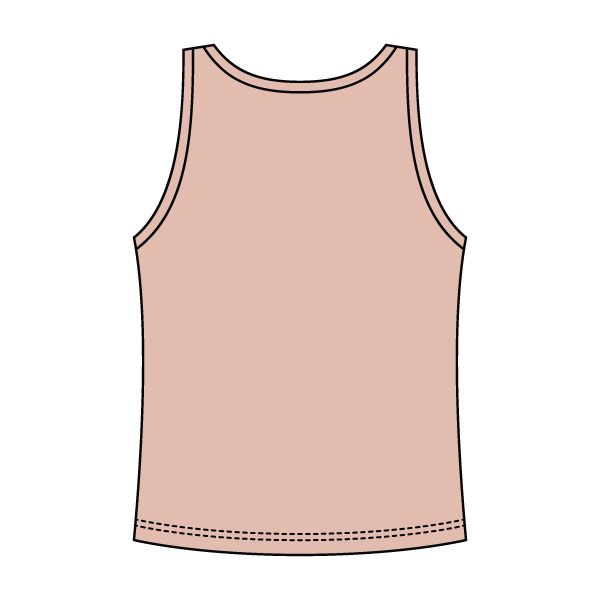 Ribbed Tank Scoop Neck Long