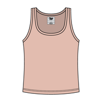Ribbed Tank Scoop Neck Long