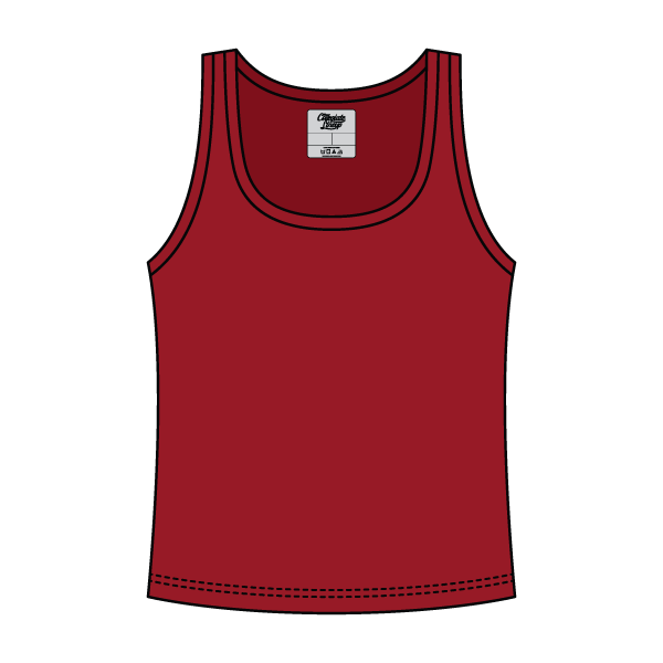 Ribbed Tank Scoop Neck Long