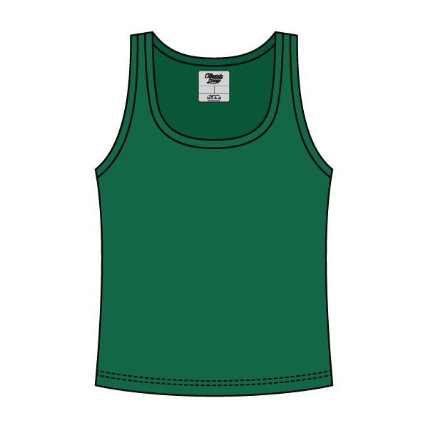 Ribbed Tank Scoop Neck Long