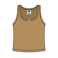 Ribbed Scoop Neck Tank with Bow - The Collegiate Lineup