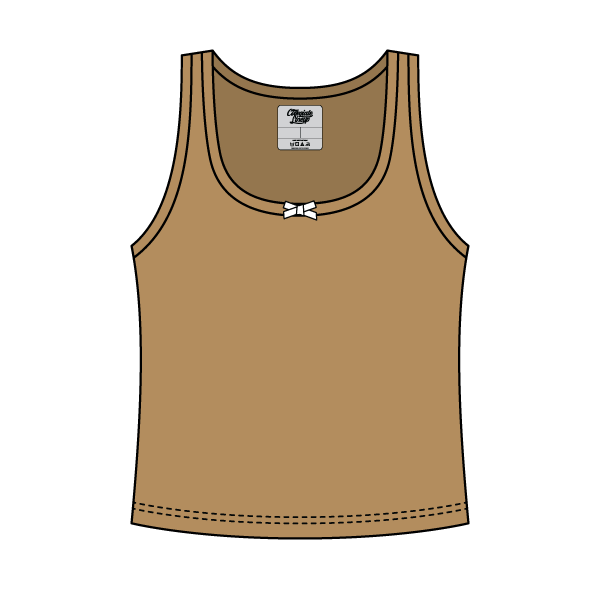 Ribbed Scoop Neck Tank with Bow - The Collegiate Lineup