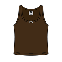 Ribbed Scoop Neck Tank with Bow - The Collegiate Lineup