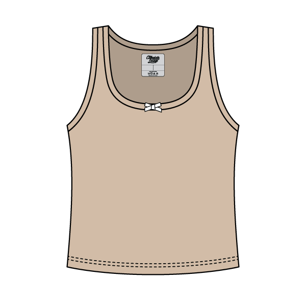 Ribbed Scoop Neck Tank with Bow - The Collegiate Lineup