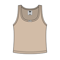 Ribbed Scoop Neck Tank with Bow - The Collegiate Lineup