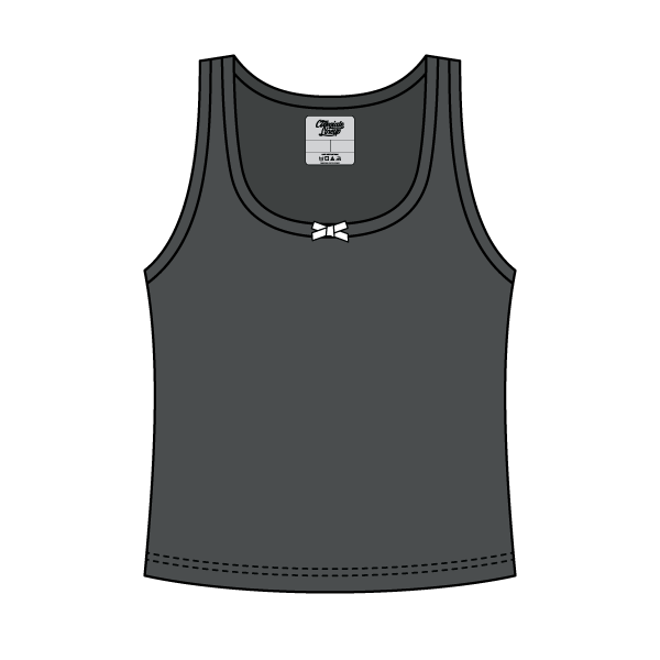 Ribbed Scoop Neck Tank with Bow - The Collegiate Lineup