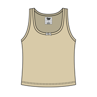 Ribbed Scoop Neck Tank with Bow - The Collegiate Lineup