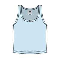 Ribbed Scoop Neck Tank with Bow - The Collegiate Lineup