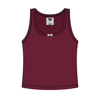Ribbed Scoop Neck Tank with Bow - The Collegiate Lineup
