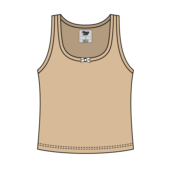 Ribbed Scoop Neck Tank with Bow - The Collegiate Lineup