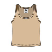 Ribbed Scoop Neck Tank with Bow - The Collegiate Lineup