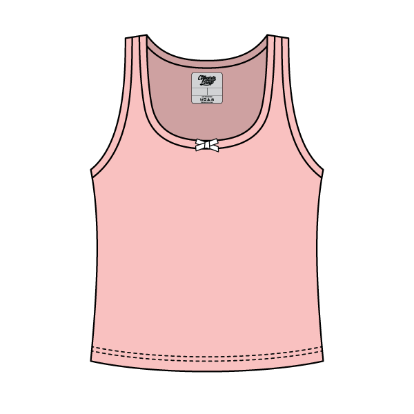 Ribbed Scoop Neck Tank with Bow - The Collegiate Lineup