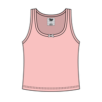 Ribbed Scoop Neck Tank with Bow - The Collegiate Lineup