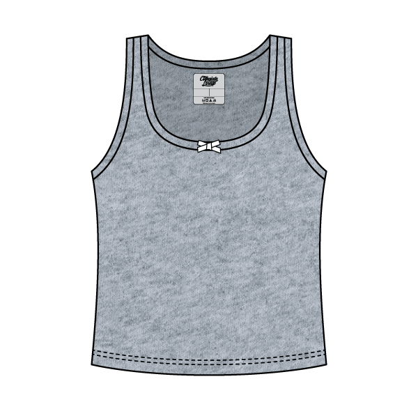 Ribbed Scoop Neck Tank with Bow - The Collegiate Lineup