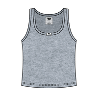 Ribbed Scoop Neck Tank with Bow - The Collegiate Lineup