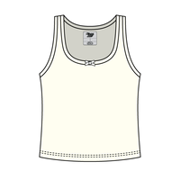 Ribbed Scoop Neck Tank with Bow - The Collegiate Lineup