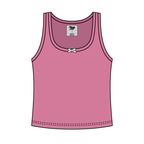 Ribbed Scoop Neck Tank with Bow - The Collegiate Lineup
