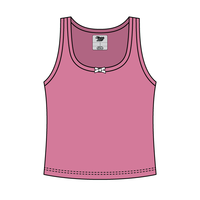 Ribbed Scoop Neck Tank with Bow - The Collegiate Lineup