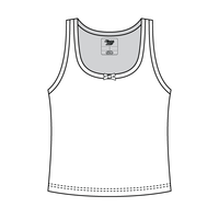 Ribbed Scoop Neck Tank with Bow - The Collegiate Lineup
