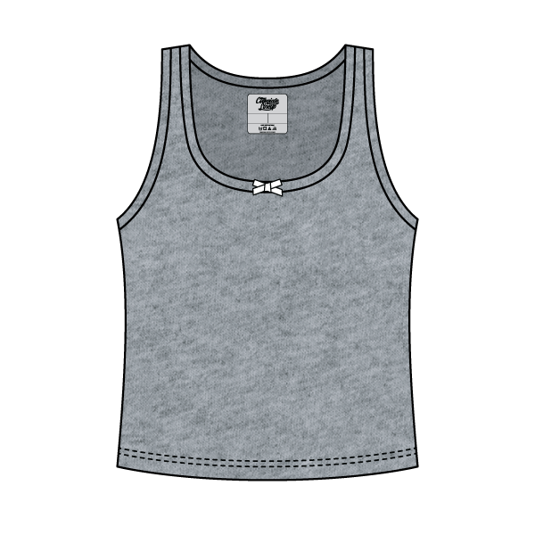 Ribbed Scoop Neck Tank with Bow - The Collegiate Lineup