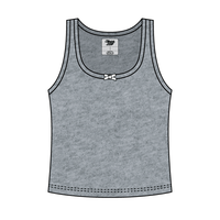 Ribbed Scoop Neck Tank with Bow - The Collegiate Lineup