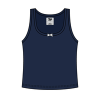 Ribbed Scoop Neck Tank with Bow - The Collegiate Lineup