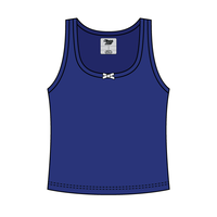 Ribbed Scoop Neck Tank with Bow - The Collegiate Lineup
