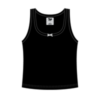 Ribbed Scoop Neck Tank with Bow - The Collegiate Lineup
