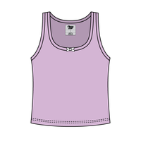 Ribbed Scoop Neck Tank with Bow - The Collegiate Lineup