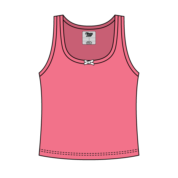 Ribbed Scoop Neck Tank with Bow - The Collegiate Lineup