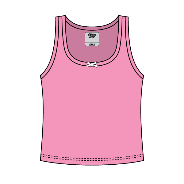 Ribbed Scoop Neck Tank with Bow - The Collegiate Lineup