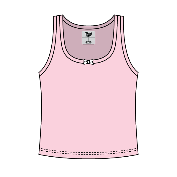 Ribbed Scoop Neck Tank with Bow - The Collegiate Lineup