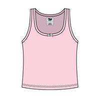 Ribbed Scoop Neck Tank with Bow - The Collegiate Lineup